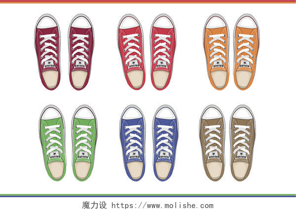 多种色彩鞋子素材